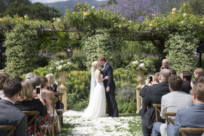 Monika and Charlie's Wedding at San Ysidro Ranch, Santa Barbara, CA. Designed by Event of the Season. Florals by Knot Just Flowers. Photos by Kristen Beinke Photography | www.kristenbeinke.com